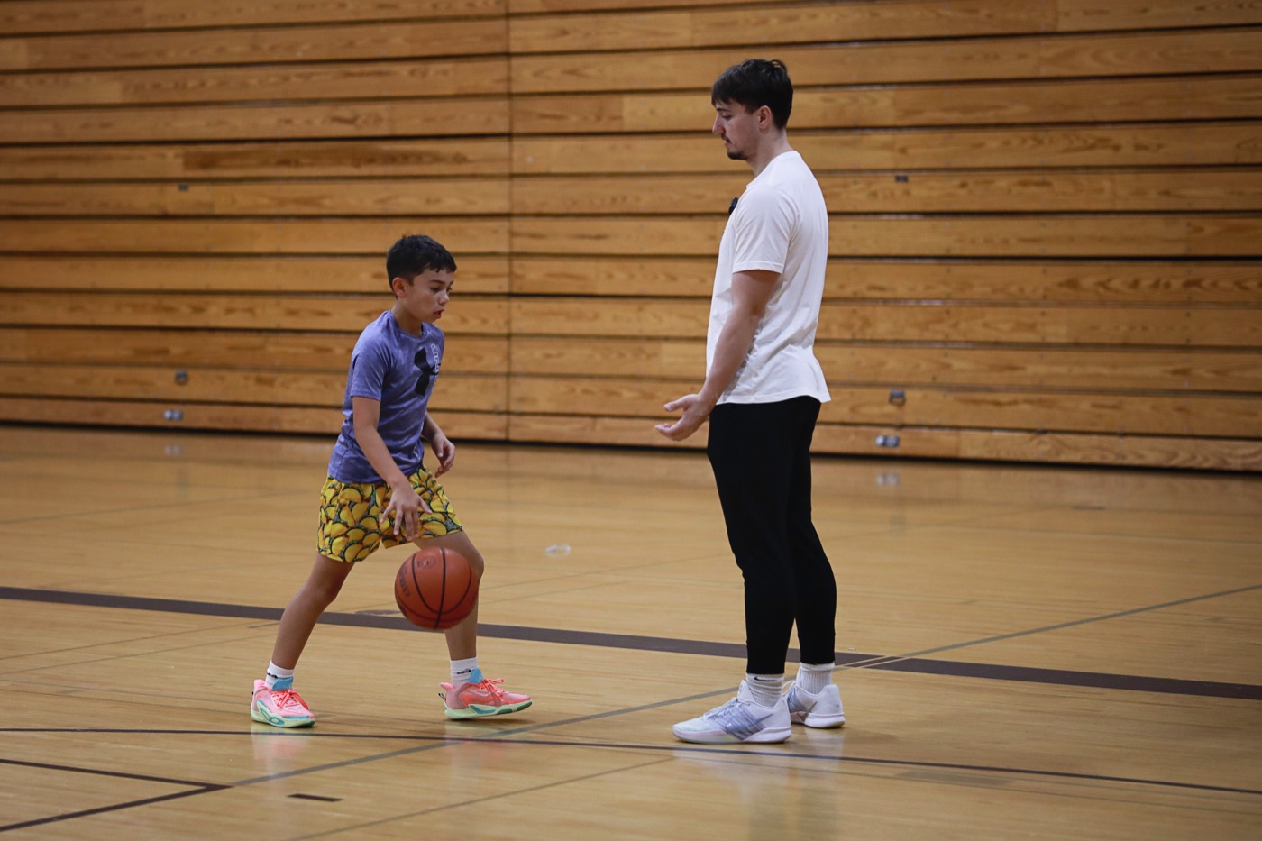 Zac running a one-on-one training session