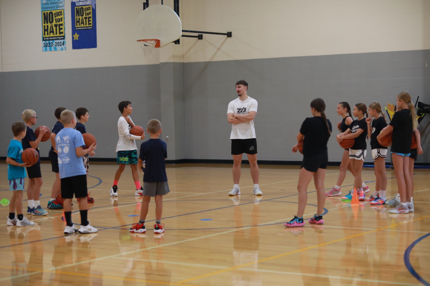 Zac leading a group training session
